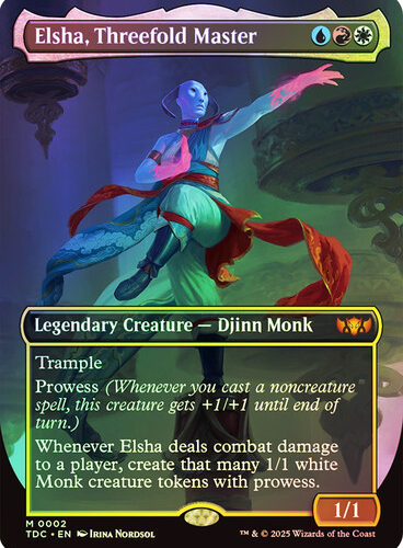 Elsha, Threefold Master (Borderless) Tarkir: Dragonstorm Commander