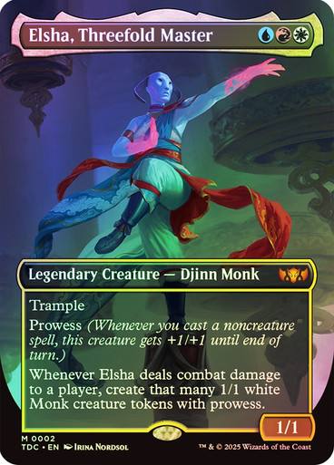 Elsha, Threefold Master (Borderless) Tarkir: Dragonstorm Commander