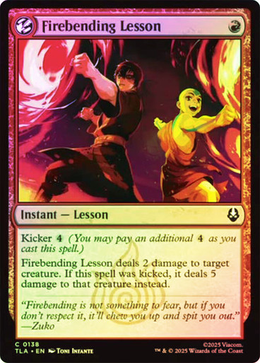 Firebending Lesson Avatar: The Last Airbender foil