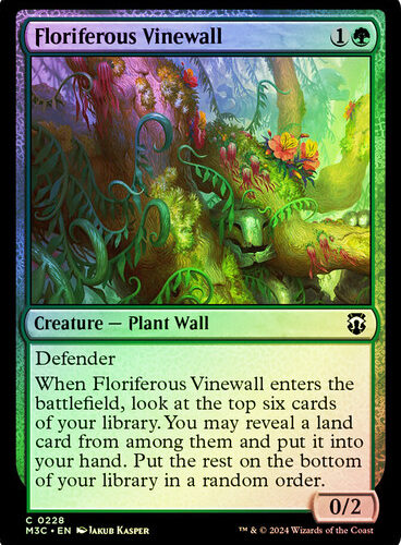 Floriferous Vinewall Modern Horizons 3 Commander Ripple Foil