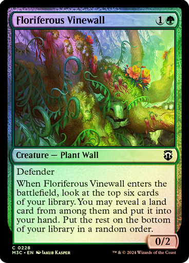Floriferous Vinewall Modern Horizons 3 Commander Ripple Foil