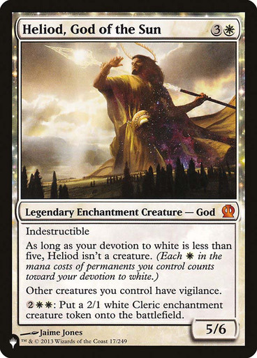 Heliod, God of the Sun Mystery Booster / The List