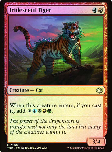 Iridescent Tiger Tarkir: Dragonstorm foil