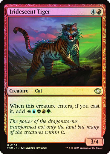 Iridescent Tiger Tarkir: Dragonstorm foil