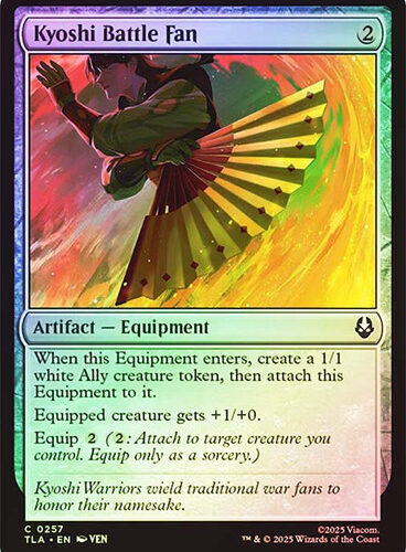 Kyoshi Battle Fan Avatar: The Last Airbender foil