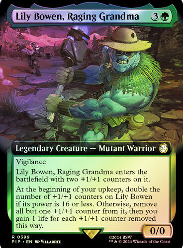 Lily Bowen, Raging Grandma (Extended Art) Fallout Commander