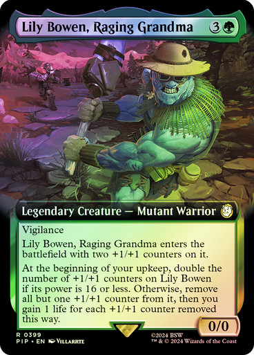 Lily Bowen, Raging Grandma (Extended Art) Fallout Commander