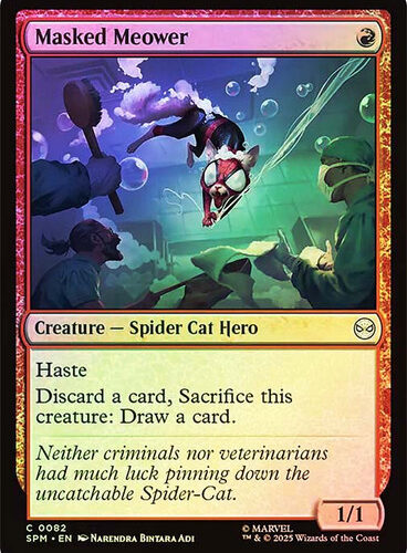 MaskedMeower__22665 Masked Meower Marvel's Spider-Man foil