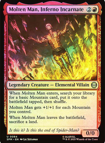 Molten Man, Inferno Incarnate Marvel's Spider-Man foil
