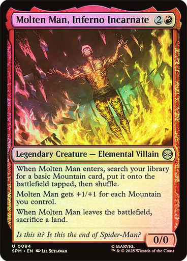 Molten Man, Inferno Incarnate Marvel's Spider-Man foil