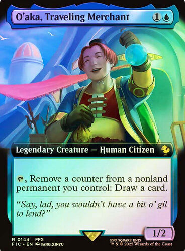 OakaTravelingMerchant144__88878 O'aka, Traveling Merchant (Extended Art) FINAL FANTASY Commander foil