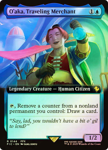 O'aka, Traveling Merchant (Extended Art) FINAL FANTASY Commander foil