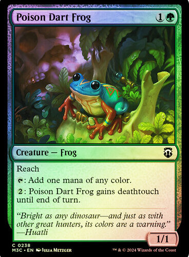 PoisonDartFrog__91781 Poison Dart Frog Modern Horizons 3 Commander Ripple Foil