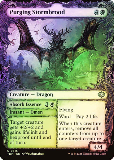 Purging Stormbrood // Absorb Essence (Showcase) Tarkir: Dragonstorm foil