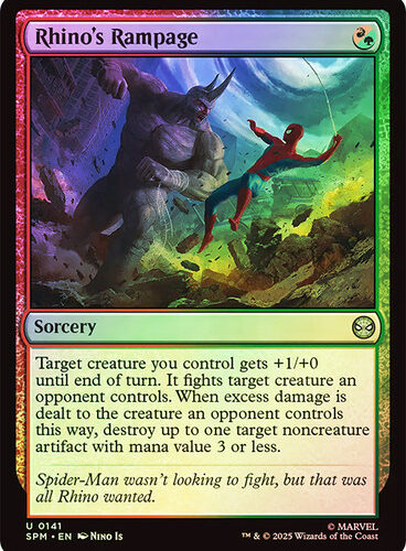 RhinosRampage__17069 Rhino's Rampage Marvel's Spider-Man foil