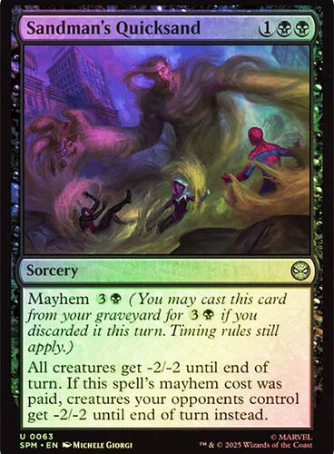 Sandman's Quicksand Marvel's Spider-Man foil