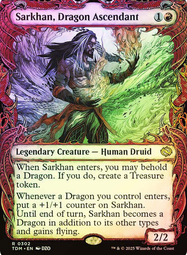 SarkhanDragonAscendant302__91592 Sarkhan, Dragon Ascendant (#302) (Showcase) Tarkir: Dragonstorm