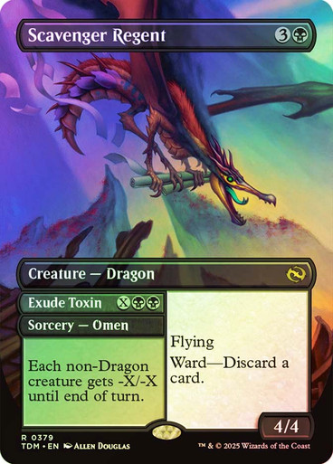 Scavenger Regent // Exude Toxin (Borderless) (Reversible) Tarkir: Dragonstorm
