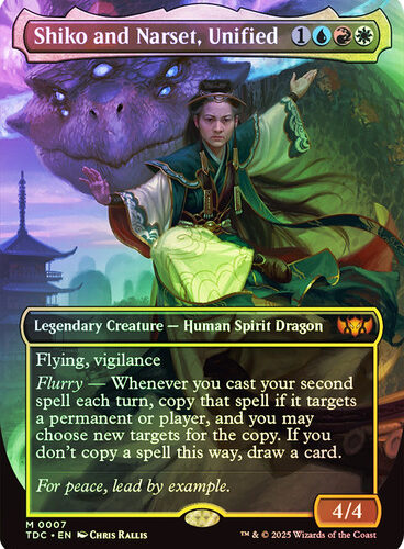 Shiko and Narset, Unified (Borderless) Tarkir: Dragonstorm Commander