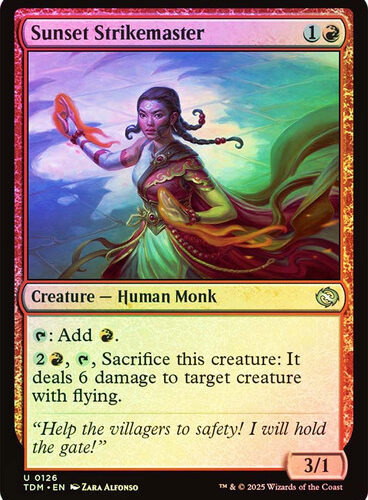 Sunset Strikemaster Tarkir: Dragonstorm foil