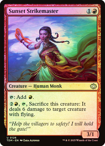 Sunset Strikemaster Tarkir: Dragonstorm foil