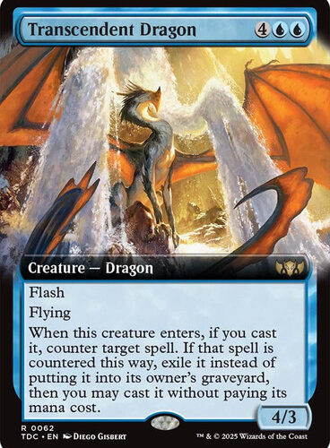 TranscendentDragon062__75429 Transcendent Dragon (Extended Art) Tarkir: Dragonstorm Commander