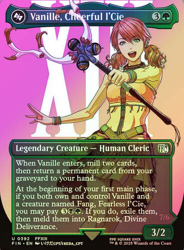 Vanille, Cheerful l'Cie // Ragnarok, Divine Deliverance (#392) (Top) (Borderless) FINAL FANTASY