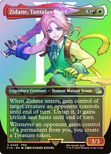 ZidaneTantalusThief405__50243 (1) Zidane, Tantalus Thief (#405) (Borderless) FINAL FANTASY foil