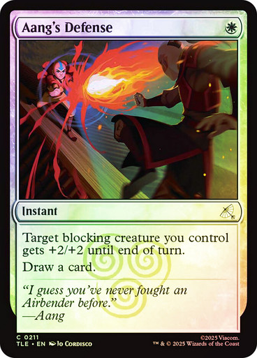 Aang's Defense (#211) Avatar: The Last Airbender Eternal Foil