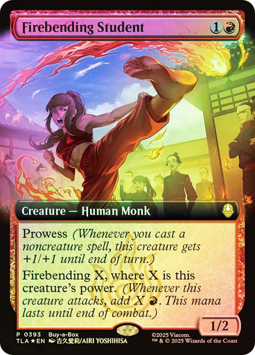 firebending-student-393__47108 Firebending Student (Buy-A-Box) (Extended Art) Promo foil
