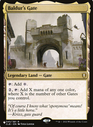 Baldur's Gate Mystery Booster / The List