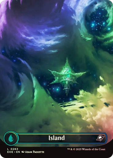 Island263__61560 Island (#263) (Borderless) Edge of Eternities Foil