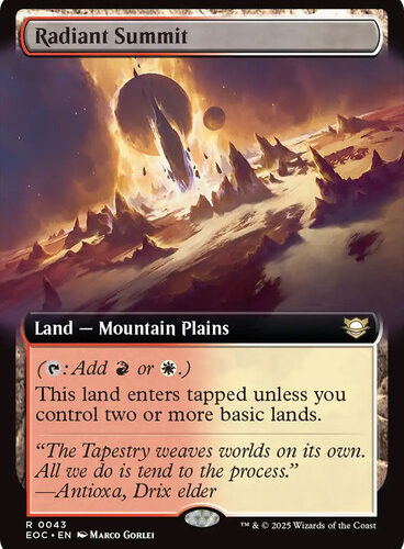 RadiantSummit043__61869 Radiant Summit (Extended Art) Edge of Eternities Commander