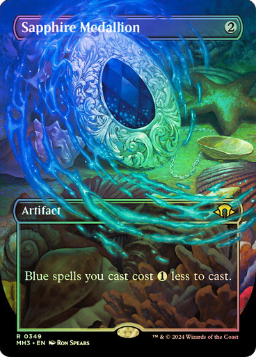 Sapphire Medallion (Borderless Foil) Modern Horizons 3