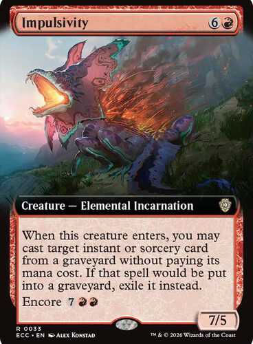 Impulsivity (Extended Art) Lorwyn Eclipsed Commander