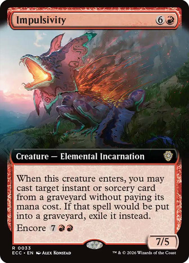 Impulsivity (Extended Art) Lorwyn Eclipsed Commander