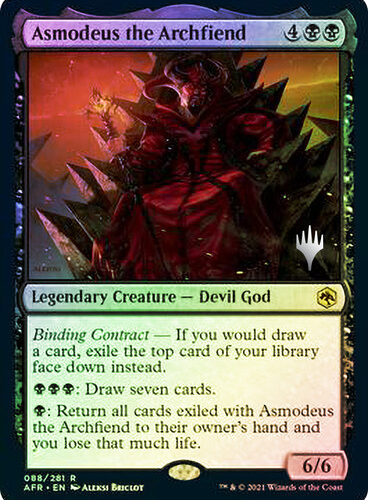 Asmodeus the Archfiend Adventures in the Forgotten Realm Promo Foil Version en Español