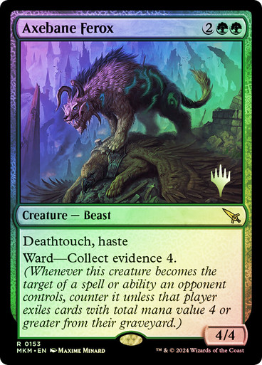 Axebane Ferox Murders at Karlov Manor Promo Foil versión en Español