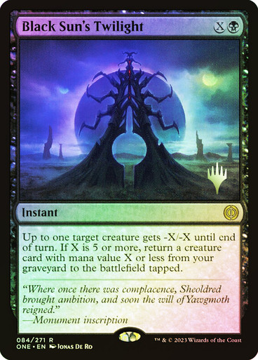 Black Sun's Twiligh Phyrexia: All Will Be One Promo Foil Version en Español