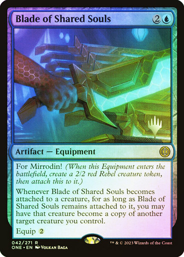 Blade of Shared Souls Phyrexia: All Will Be One Promo Foil Version en Español