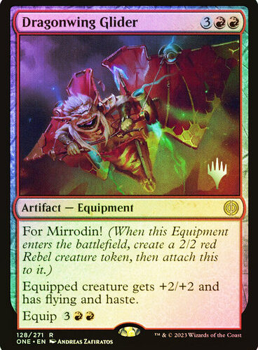 Dragonwing Glider Phyrexia: All Will Be One Promo Foil Version en Español