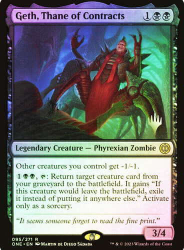 Geth, Thane of Contracts Phyrexia: All Will Be One Promo Version en Español Foil