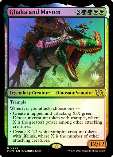 Ghalta and Mavren March of the Machine Promo Foil