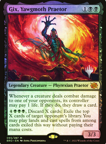 Gix, Yawgmoth Praetor The Brothers' War Promo Foil