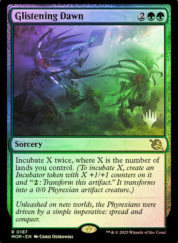 Glistening Daw March of the Machine Promo Foil