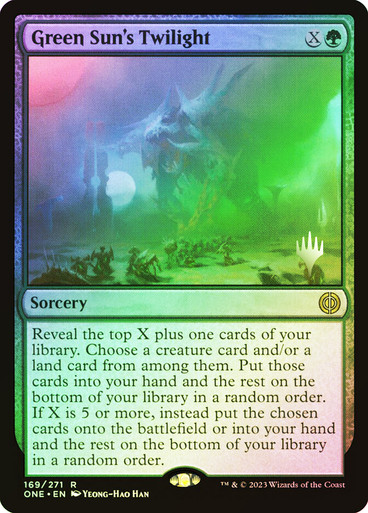 GreenSunsTwilight__00377 Green Sun's Twilight Phyrexia: All Will Be One Promo Foilvv