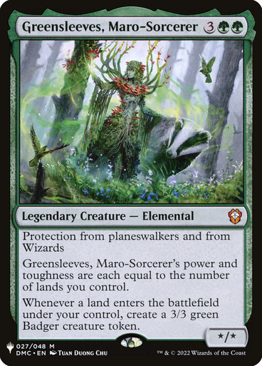 Greensleeves, Maro-Sorcerer Mystery Booster / The List