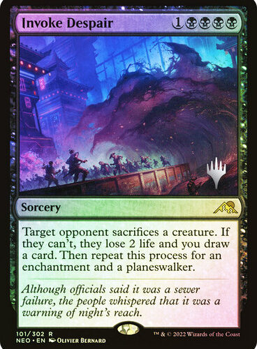 Invoke Despair Kamigawa: Neon Dynasty Promo Foil Version en Español