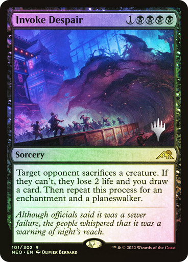 Invoke Despair Kamigawa: Neon Dynasty Promo Foil Version en Español