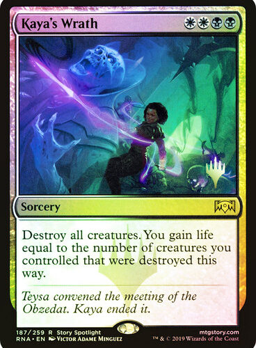 Kaya's Wrath Ravnica Allegiance Promo Foil Version en Español